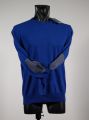 Round neck cashmere Wool Sweater with patches in four colors