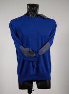 Maglione giro collo lana cashmere con toppe in quattro colori