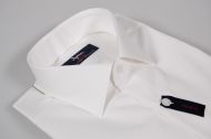 Camicia ingram cottonstir bianca slim fit cotone lavorato picchè