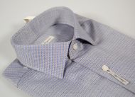 Ingram slim fit shirt small neck drawing fashion blue and beige