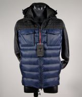 Gilet smanicato blu in piuma talenti 