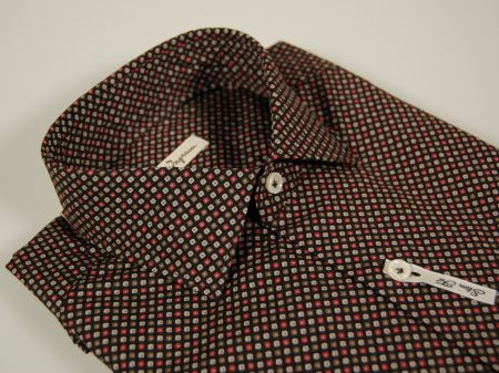 Slim fit shirt ingram micro fancy Black Brown grey bordeaux