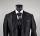  Black slim fit suit shirt tie and vest full musani milan