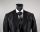  Black slim fit suit shirt tie and vest full musani milan