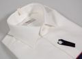 Camicia bianca ingram slim fit cotone no stiro lavorato 