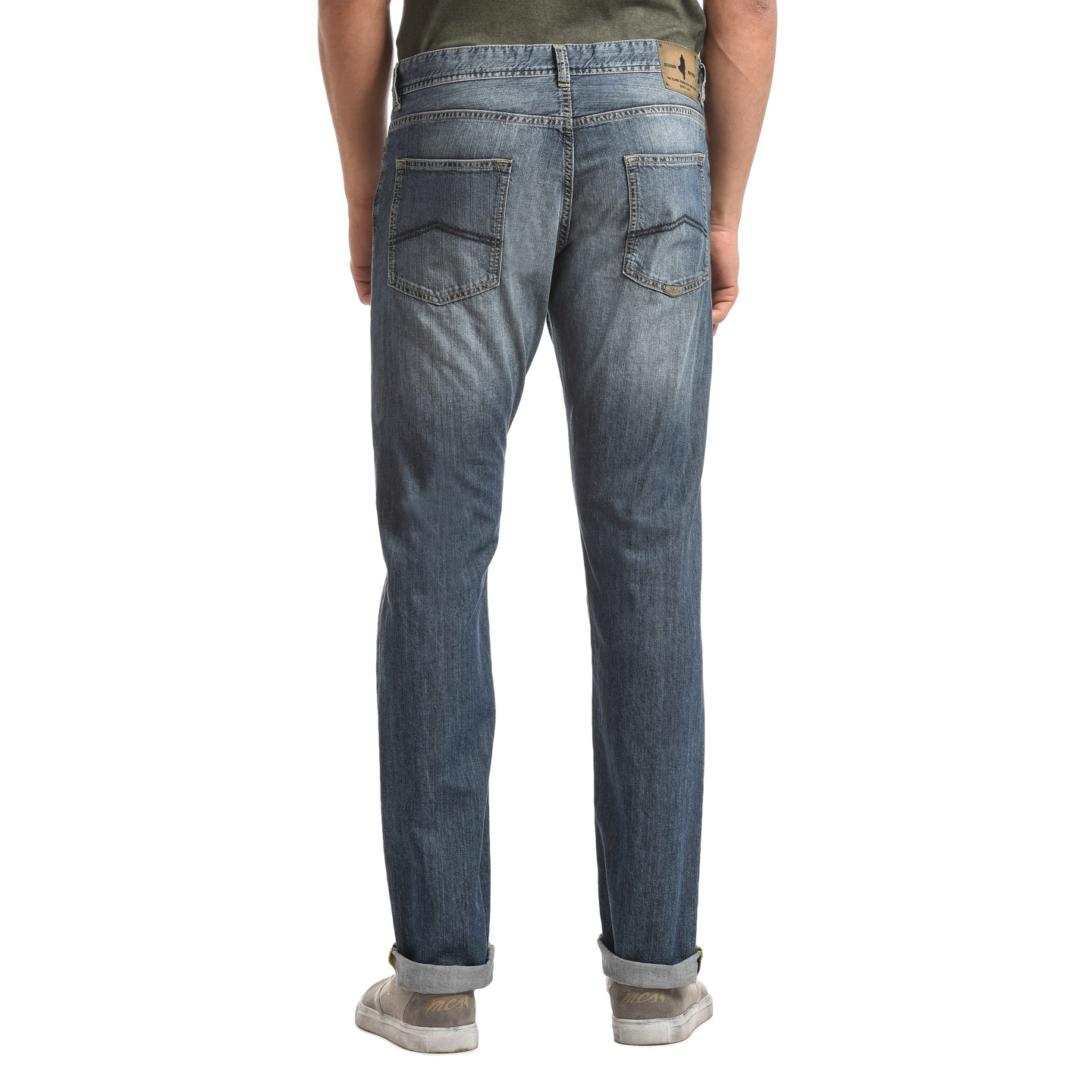 Jeans cinque tasche denim chiaro effetto lavato lunghezza 36 outlet online abbigliamento uomo
