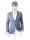 Slim fit jacket unlined cotton unlined micro sketch fradi blue