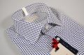 Cotton slim fit shirt pancaldi polka dots in two colors