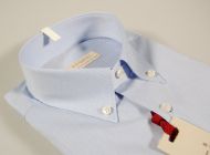 Camicia celeste pancaldi button down in cotone 