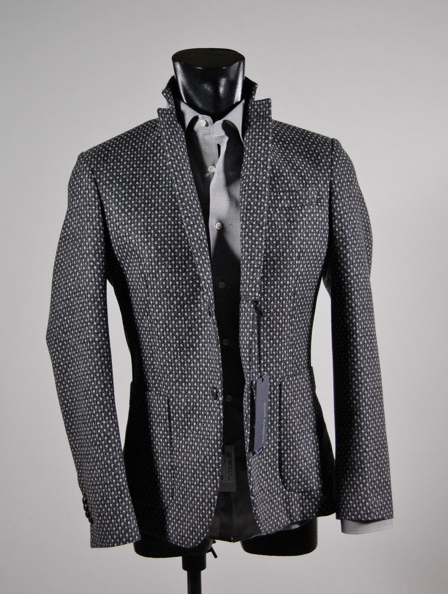 Giacca slim fit john barritt grigia lana cashmere