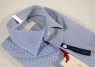 Camicia micro fantasia azzurra Regent by Pancaldi slim fit