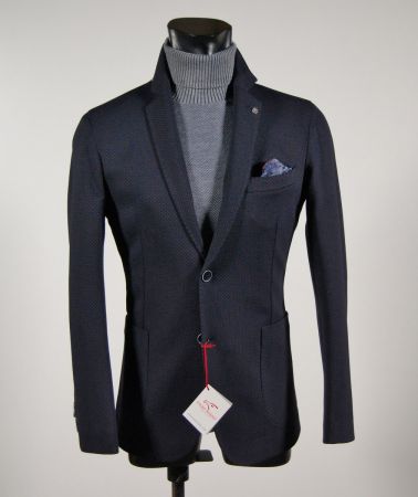 Unlined blazer micro blue fantasy falko rosso