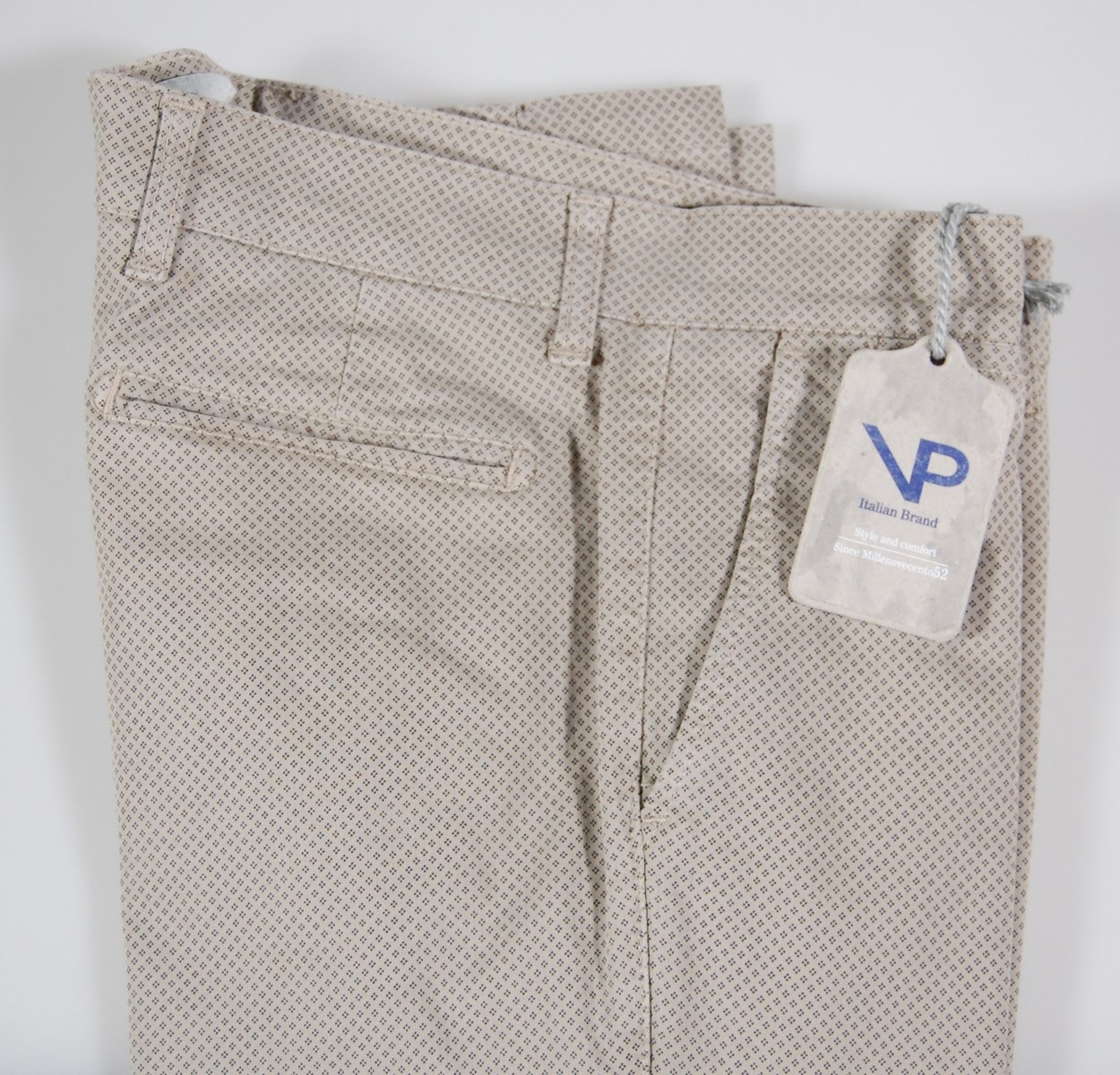 Stretch cotton pants made in italy Viapiana in two colors