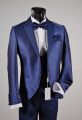 Smoking bluette musani milano cerimonia slim fit