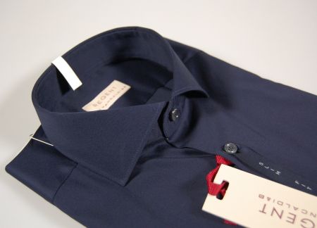 Dark blue shirt slim fit stretch cotton pancaldi