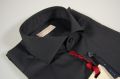 Black shirt slim fit spread collar pancaldi