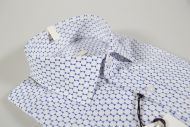 Camicia slim fit fantasia stampata azzurra ingram