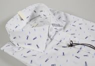 Camicia ingram slim fit stampa azzurra  blu