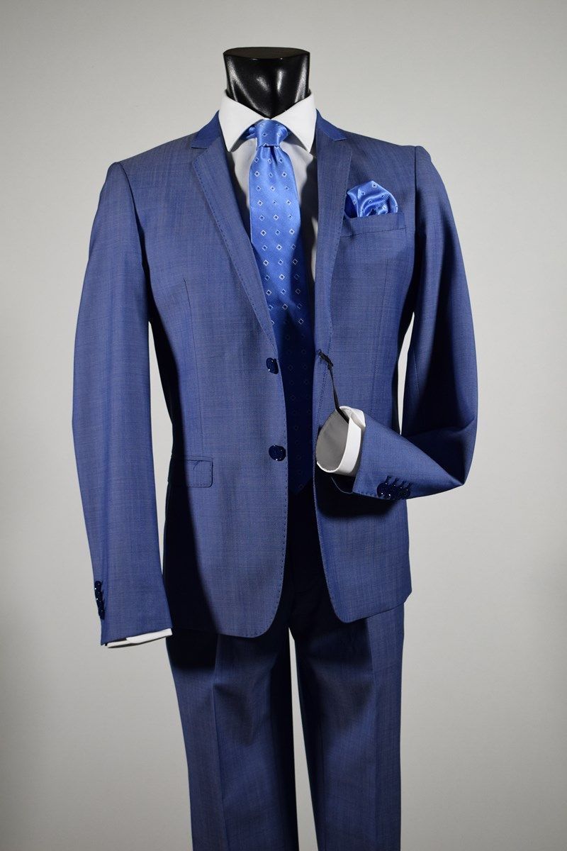 Abito completo da uomo slim fit John Barritt azzurro chiaro