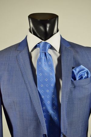 Abito in pura lana john barritt slim fit azzurro chiaro