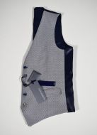 Gilet in cotone stretch john barritt micro fantasia blu