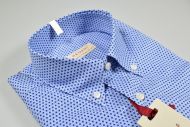 Button down shirt pancaldi azzurra micro press release regular fit