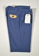 Pantalone a fantasia cotone stretch Bsettecento slim fit in tre colori