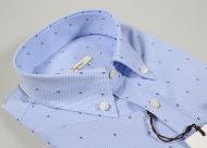 Camicia ingram a quadretti button down micro disegno fil coupè