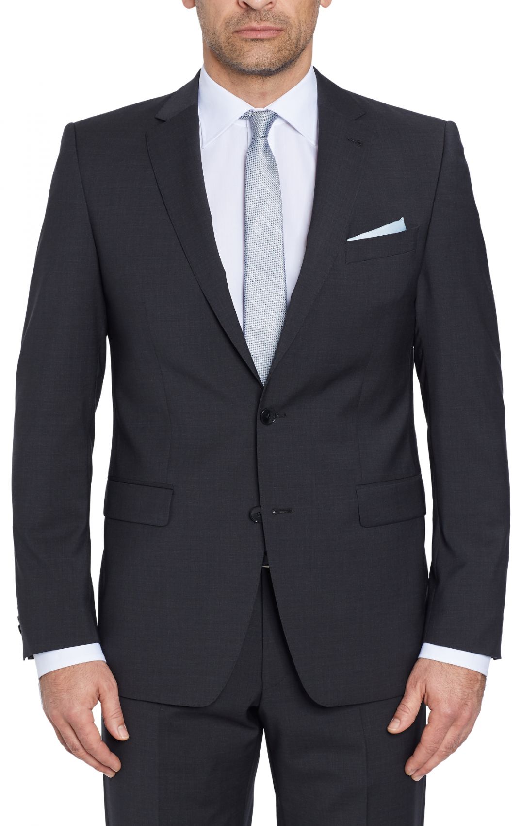 Vestito Grigio Scuro Abito Camicia Nera Abito Grigio Scuro Roy