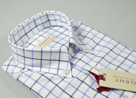 Camicia button down pancaldi in flanella rasata a quadri 