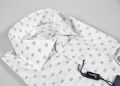 Camicia ingram slim fit bianca con disegno blu