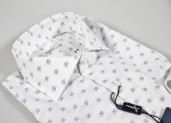 Camicia ingram slim fit bianca con disegno blu