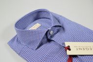 Slim fit pancaldi Blue micro printed design shirt