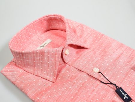 Camicia ingram slim fit a pois in puro cotone quattro colori