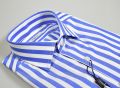 Ingram striped shirt slim blue fit pure cotton