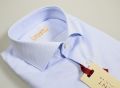 Ingram's shirt men's french neck slim fit light blue operated