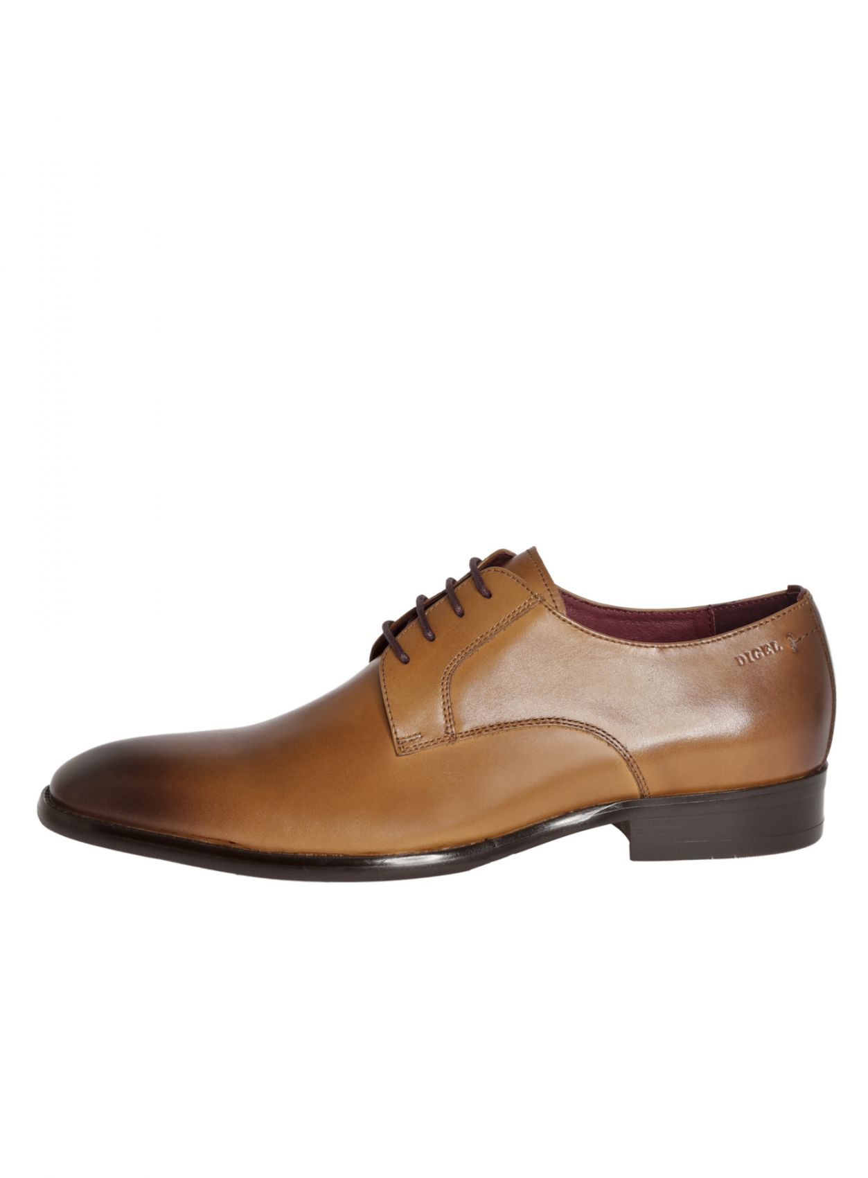 Men's elegant Digel color cognac shoe in real leather