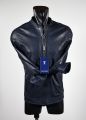 Blue Slim fit short leather talent jacket