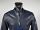 Blue Slim fit short leather talent jacket