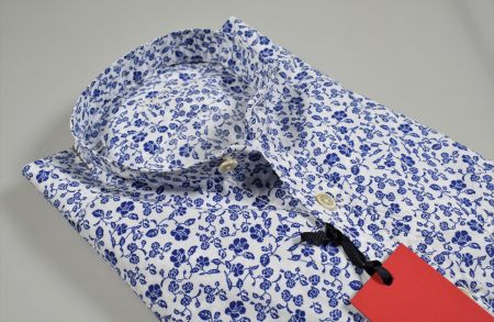 Ingram Shirt Mens Neck to Korean cotton floral print 2019 Spring summer