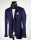 Giacca slim fit blu sfoderata falko rosso misto viscosa