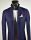 Slim fit Blue Jacket unlined Falko Rosso mixed Viscose