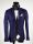 Slim fit Blue Jacket unlined Falko Rosso mixed Viscose