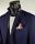 Slim fit Blue Jacket unlined Falko Rosso mixed Viscose