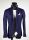 Slim fit Blue Jacket unlined Falko Rosso mixed Viscose