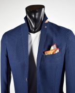 Giacca blu sfoderata slim fit misto viscosa made in italy