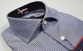 Ingram slim fit cotton shirt no double twisted french neck