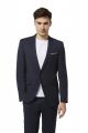 Slim fit digel pure wool tollegno duper 120's blue and grey dress 
