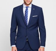 Abito digel in fresco lana marzotto super 100's bluette slim fit