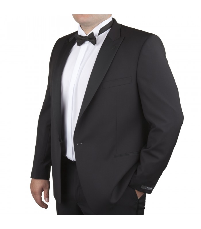 Smoking elegante cerimonia uomo Digel fresco lana Marzotto taglie forti